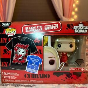 Funko Pop Harley Quinn T-Shirt and Figure Set